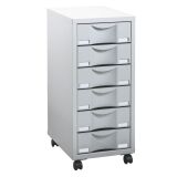 Desserte mobile Poly 6 tiroirs