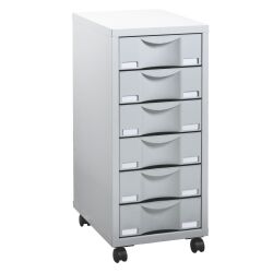 Desserte mobile Poly 6 tiroirs
