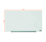 Pizarra Cristal blanco brillante Nobo 31” formato panorámico 