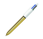 Boligrafo Bic 4 colores Shine Oro