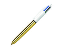 Boligrafo 4 colores Shine Bic Oro