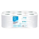 Toilettenpapier Mini Jumbo doppelte Schicht weiß - Box 12 Rollen 170 m