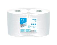 Toiletpapier Maxi Jumbo dubbele dikte wit - doos van 6 rollen 360 m