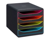 Módulo archivador de 4 cajones Exacompta Big Box negro