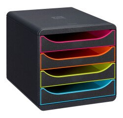 Módulo archivador de 4 cajones Exacompta Big Box negro