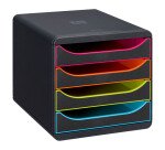 Module de classement Exacompta Big Box 4 tiroirs coffre noir