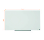 Pizarra Cristal blanco brillante Nobo 45” formato panorámico 