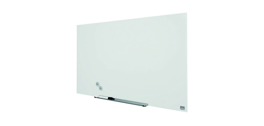 Pizarra Cristal blanco brillante Nobo 57" formato panorámico 