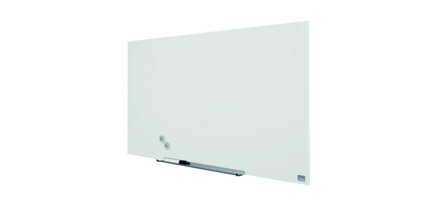 Pizarra Cristal blanco brillante Nobo 57" formato panorámico 