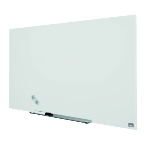 Pizarra Cristal blanco brillante Nobo 57" formato panorámico