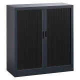 Armoire haute à rideaux démontables 107 x 100 cm corps noir
