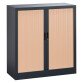 Armoire haute à rideaux démontables 107 x 100 cm corps noir