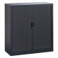 Armoire haute à rideaux démontables 107 x 100 cm corps noir