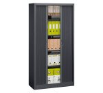 Armoire à rideaux démontable corps anthracite 195 x 100 cm