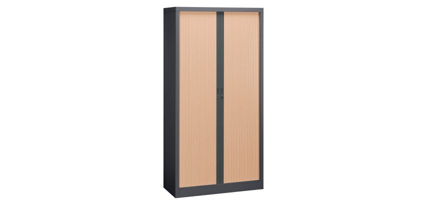 Armario de persiana metálico desmontable Unión Alt 198 x An 100 cm estructura antracita