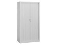 Armoire métal à rideaux  Union G. H 198 x L 100 x P 45 cm corps gris clair RAL 7035 rideaux gris clair