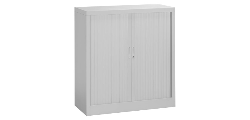 Armoire métal à rideaux Union G. H 100 x L 100 x P 45 cm corps gris RAL 7035