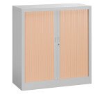 Armoire métal à rideaux Union G. H 100 x L 100 x P 45 cm corps gris RAL 7035