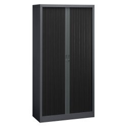 Armoire à rideaux démontable corps anthracite 195 x 100 cm