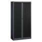 Armoire à rideaux démontable corps anthracite 195 x 100 cm