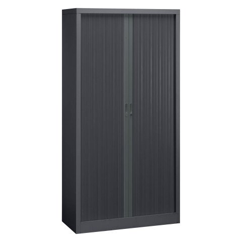 Armario de persiana metálico desmontable Unión Alt 198 x An 100 cm estructura antracita persianas antracitas