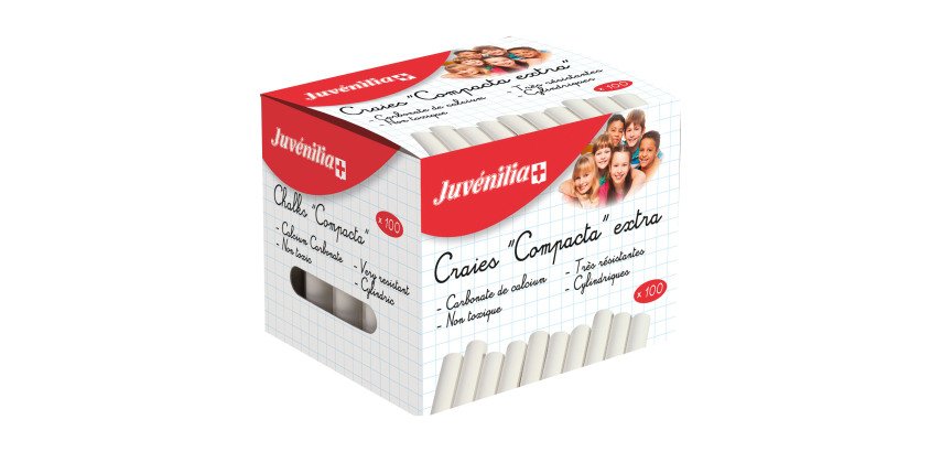 Box mit 100 Stück weiße Kreide