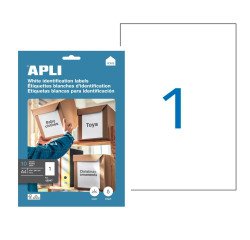 Box of 10 address labels Apli for inkjet, laser and copier - white 210 x 297 mm