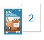 Etiquettes adresse jet d'encre, laser et copieur 210 x 148 mm Apli blanche - Boîte de 20