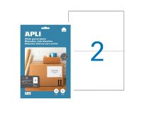 Box of 20 address labels Apli for inkjet, laser and copier - white 210 x 148 mm