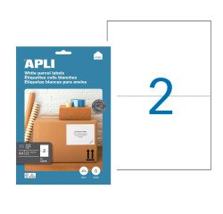 Doos van 20 adresetiketten Apli voor inkjet, laser en kopieermachine - wit 210 x 148 mm