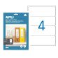 Box of 40 address labels Apli for inkjet, laser and copier - white 190 x 61 mm