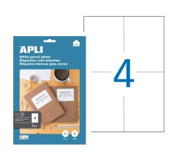 Box of 40 address labels Apli for inkjet, laser and copier - white 105 x 148 mm