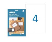 Box of 40 address labels Apli for inkjet, laser and copier - white 105 x 148 mm
