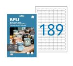 Étiquettes adresse jet d'encre, laser et copieur 25,4 x 10 mm Apli blanche - Boîte de 1890