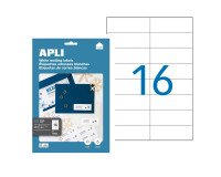 Box of 160 address labels Apli for inkjet, laser and copier - white 105 x 37 mm