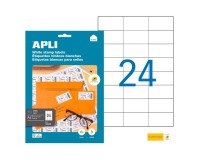 Box von 240 Adressetiketten Apli für Laser, Tintenstrahl und Kopierer - weiß 70 x 37 mm