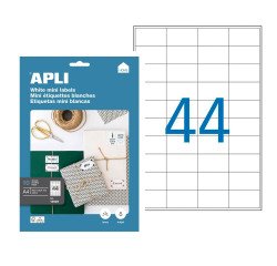 Box of 440 address labels Apli for inkjet, laser and copier - white 48.5 x 25.4 mm