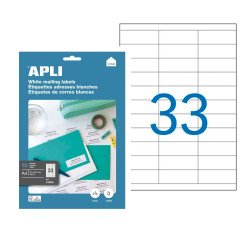 Box of 330 address labels Apli for inkjet, laser and copier - white 70 x 25.4 mm