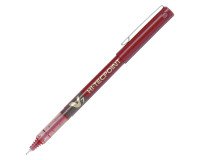 Stylo roller Pilot Hi-tecpoint V7 à capuchon pointe 0,7 mm - écriture moyenne rouge