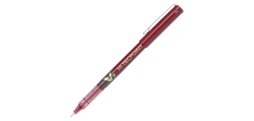 Stylo roller Pilot Hi-tecpoint V7 à capuchon pointe 0,7 mm - écriture moyenne
