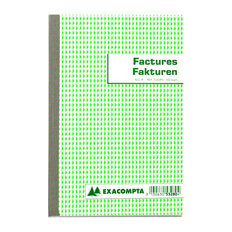 Zelfkopiërend doorschrijfboek Exacompta "facturen" 210 x 297 mm 50-3