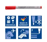 Stylo feutre Staedtler effaçable Lumocolor 316 F écriture fine - Étui de 4 couleurs classiques