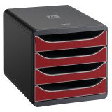 Module de classement Exacompta Big Box 4 tiroirs coffre noir