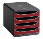 Module de classement Exacompta Big Box 4 tiroirs coffre noir