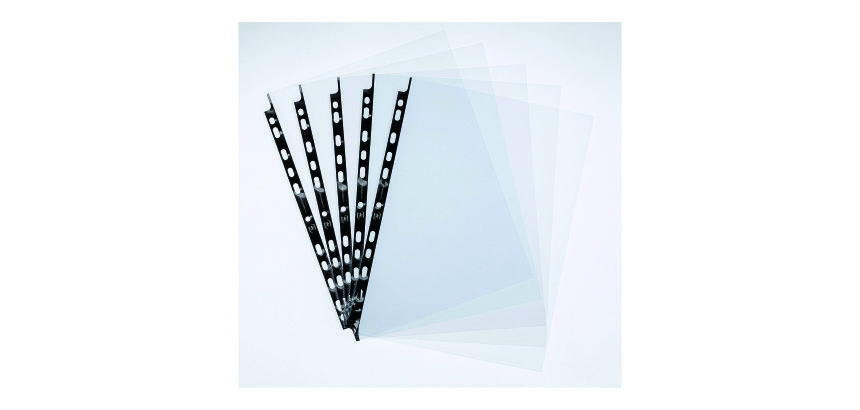 20 Pochettes perforées Oxford A4 polypropylène lisse 12/100e