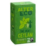 Thé vert Bio Alter Eco Ceylan - Boîte de 25 sachets plats