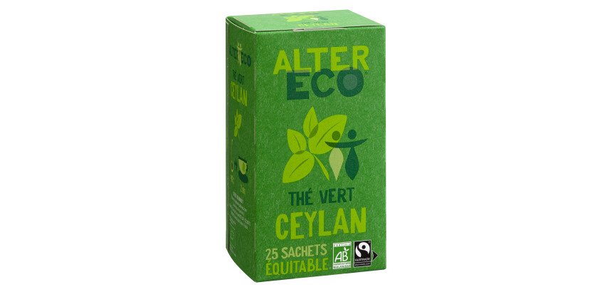 Thé vert bio Alter Eco Ceylan Sri Lanka infusette - paquet de 25