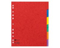 A4 + glossy colored tab divider Bruneau 6 neutral multicolored tabs - 1 set