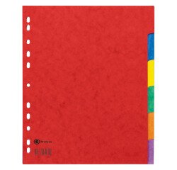 Set  A4+ gelamineerde gekleurde Bruneau 6 neutraal gekleurde tabbladen - 1 set