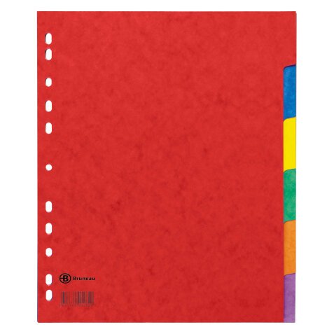 Set maxi tabbladen kleur 6 onderverdelingen stevig karton JMB